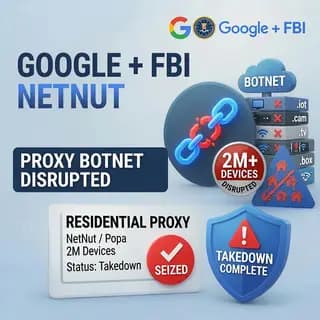 Illustration of hijacked smart TVs and streaming boxes routing internet traffic through a residential proxy network