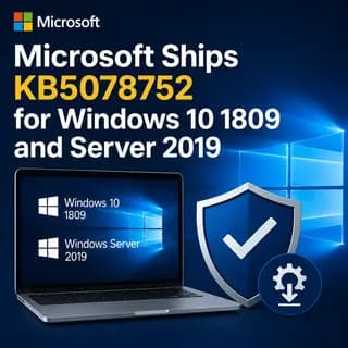 Windows Update screen showing a cumulative security update installing on a Windows Server system