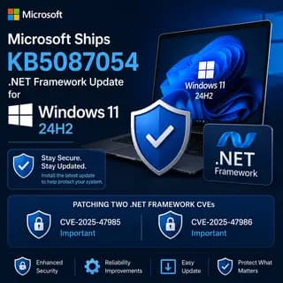 Windows Update screen showing a .NET Framework cumulative update ready to install