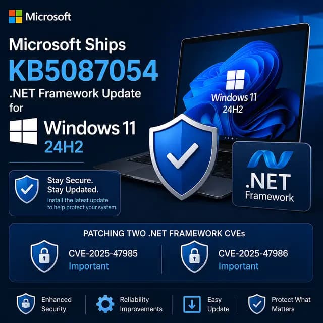 Windows Update screen showing a .NET Framework cumulative update ready to install