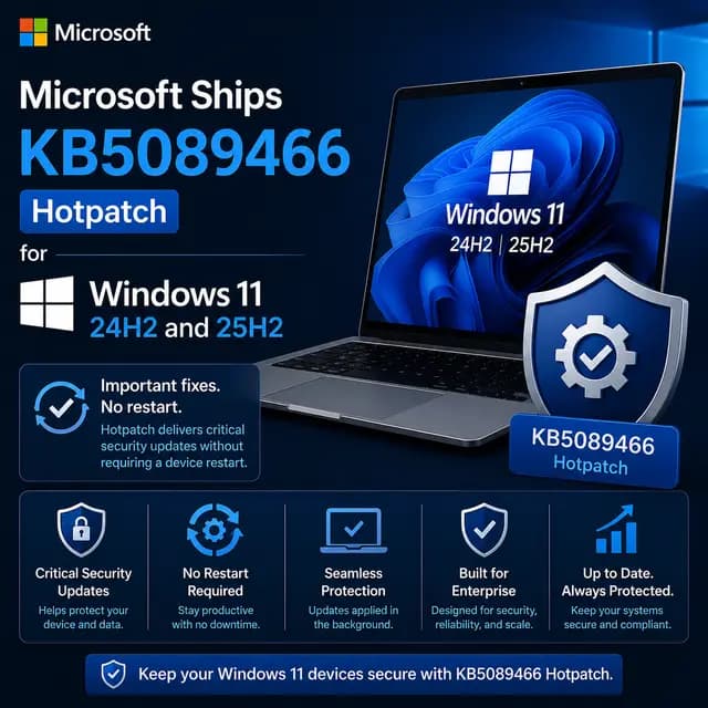 Windows 11 update settings screen showing a security update ready to install without restart