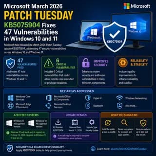 Illustration for Microsoft March 2026 Patch Tuesday