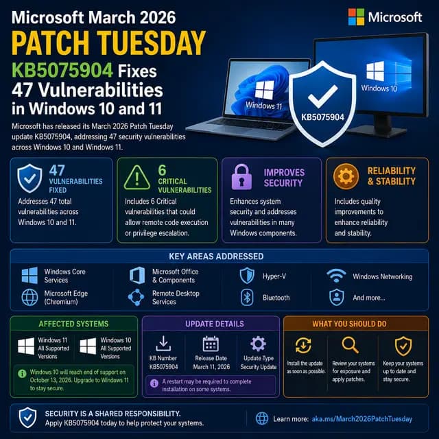 Illustration for Microsoft March 2026 Patch Tuesday
