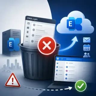 The retirement of OWA Light in Exchange Server, with the legacy webmail interface being removed and users transitioning to.