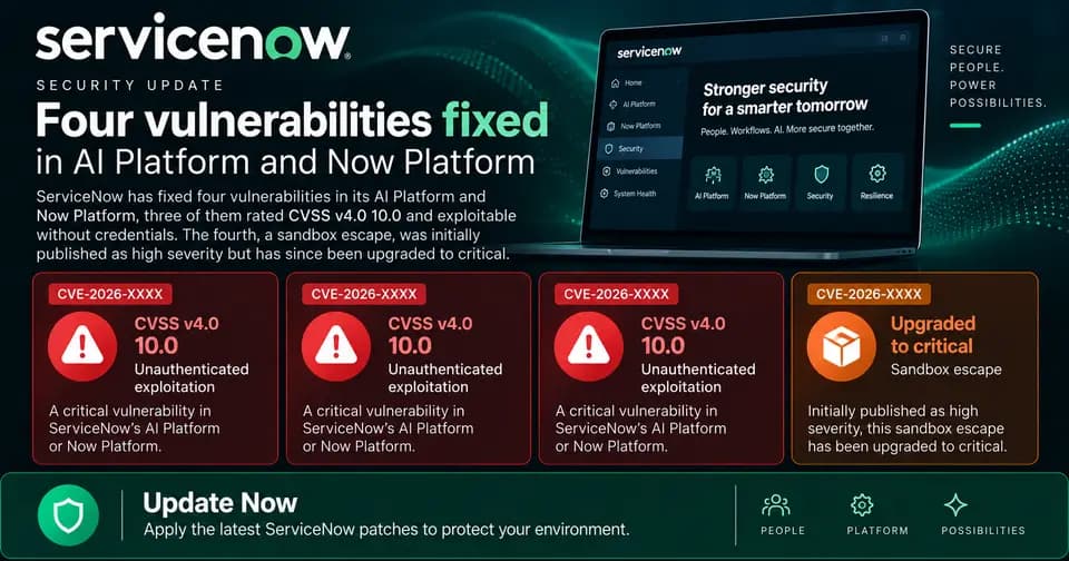 ServiceNow logo on a screen showing an enterprise workflow dashboard