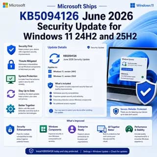 Windows 11 Settings showing Windows Update history with KB5094126 installed