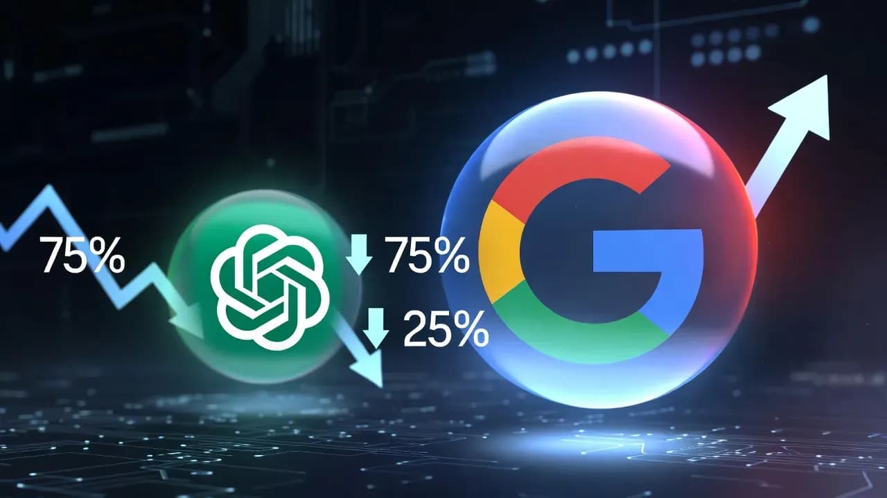 ChatGPT Loses Ground as Google Gemini Captures 21% of AI Market