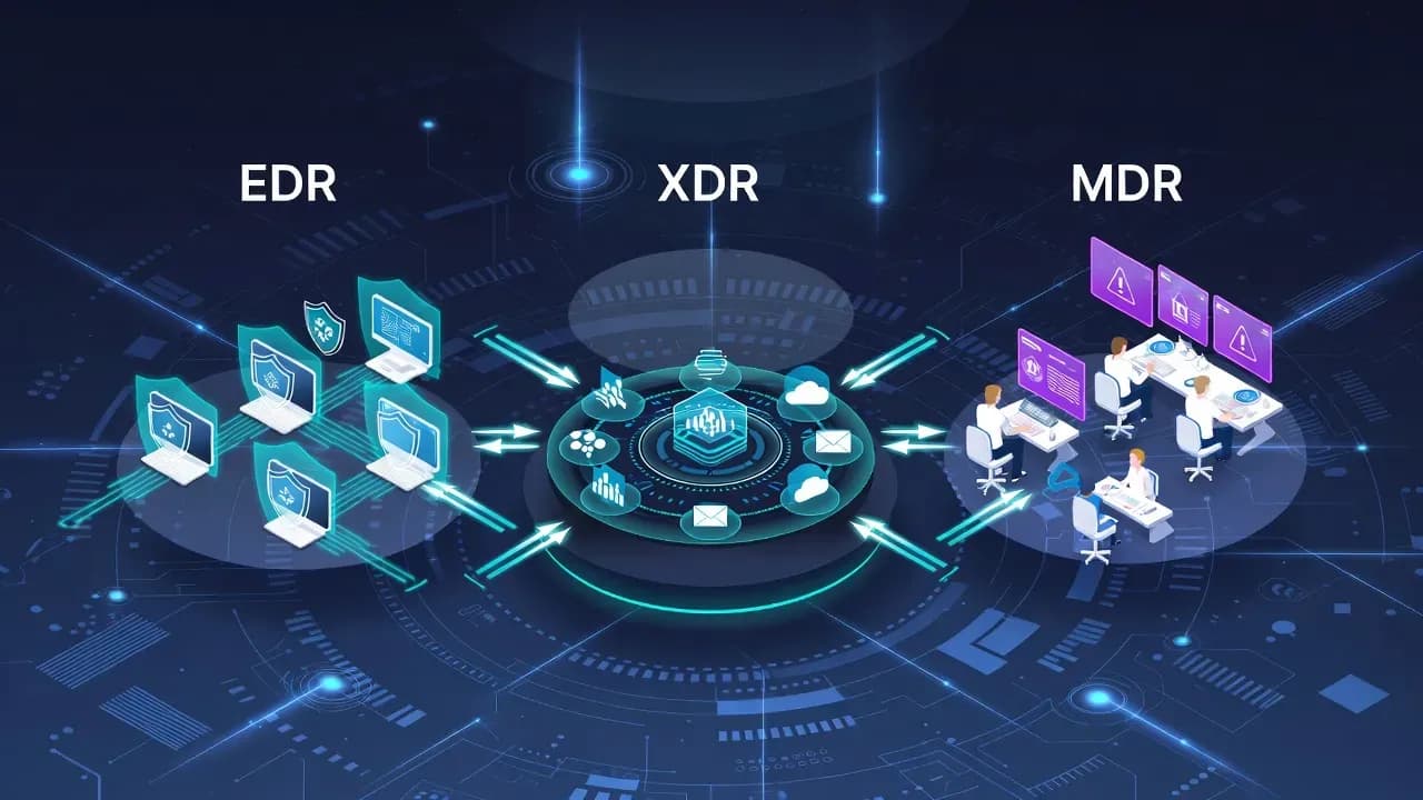 What Is EDR vs XDR vs MDR: The Differences Explained