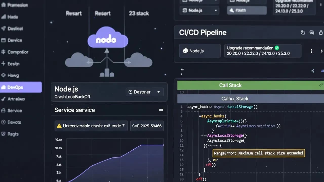Critical Node.js async_hooks flaw enables unrecoverable server crashes (CVE-2025-59466)