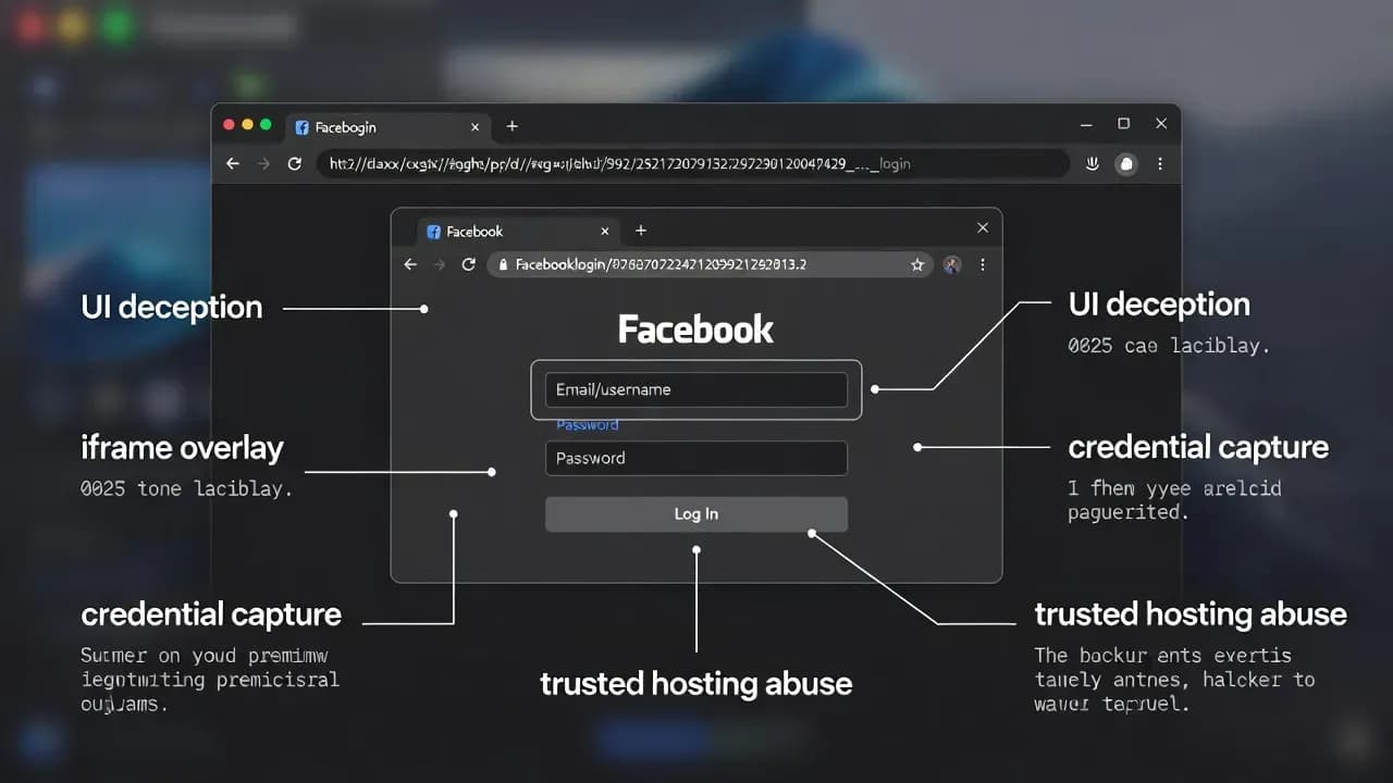 Facebook Credential Theft Surges With "Browser-in-Browser" Popups That Hide Phishing URLs in Plain Sight