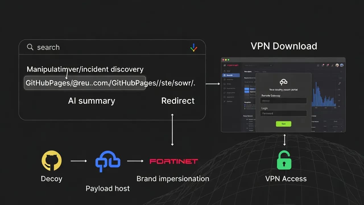 Fake Fortinet Sites Weaponize AI Search Summaries to Steal VPN Logins