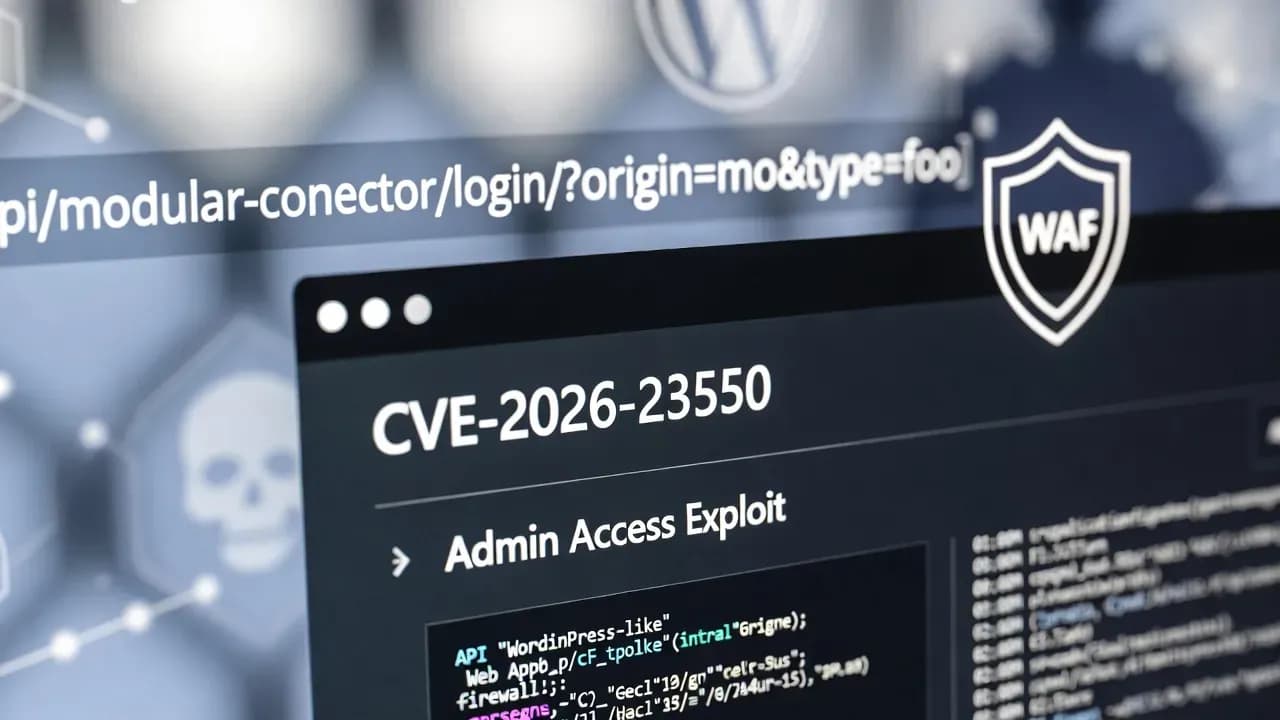 Modular DS WordPress plugin vulnerability (CVE-2026-23550) exploited to gain admin access