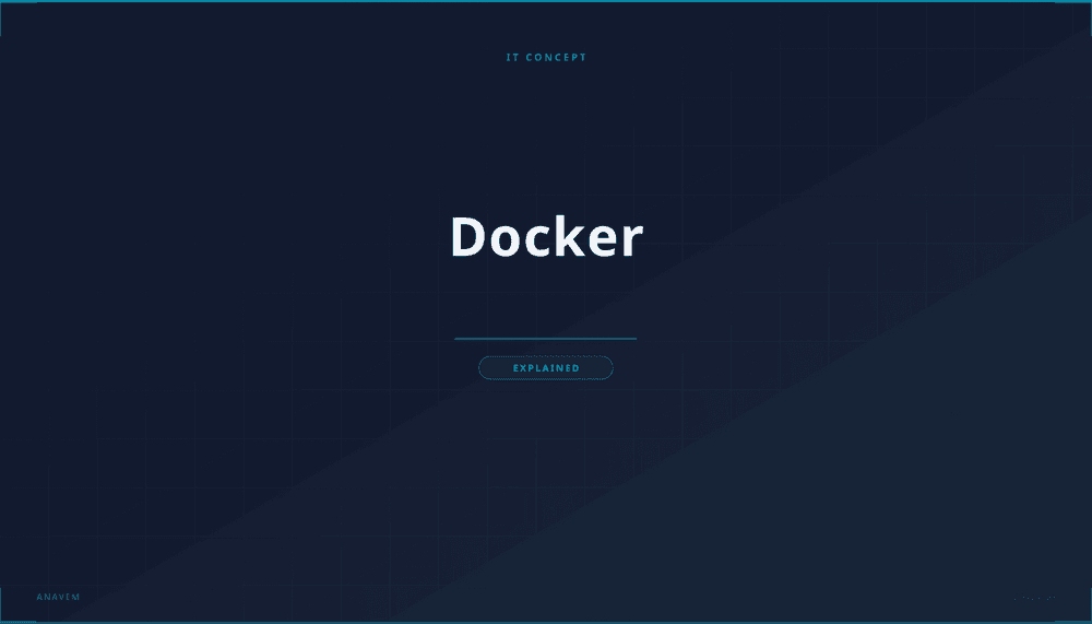 Digital representation of Docker containerization with interconnected container blocks