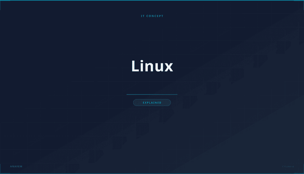 Linux operating system visualization with server infrastructure and terminal interfaces