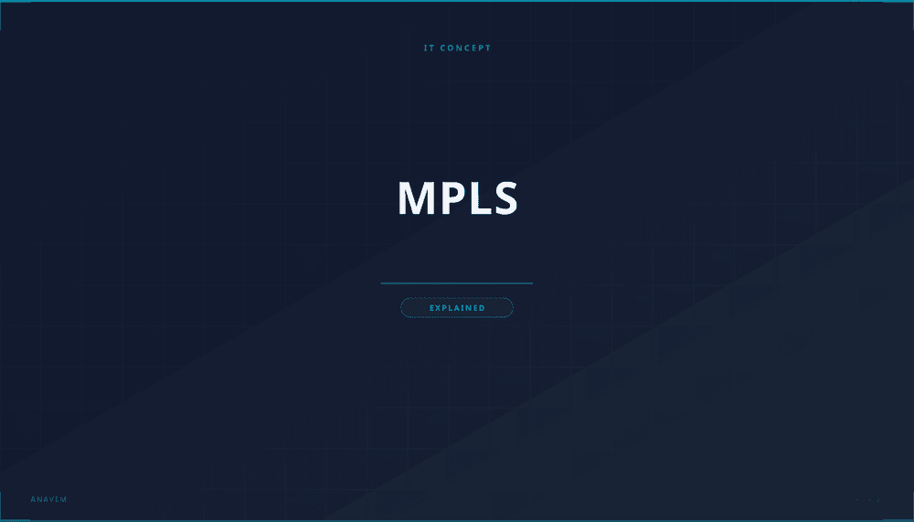 MPLS network diagram showing labeled packet forwarding through routers