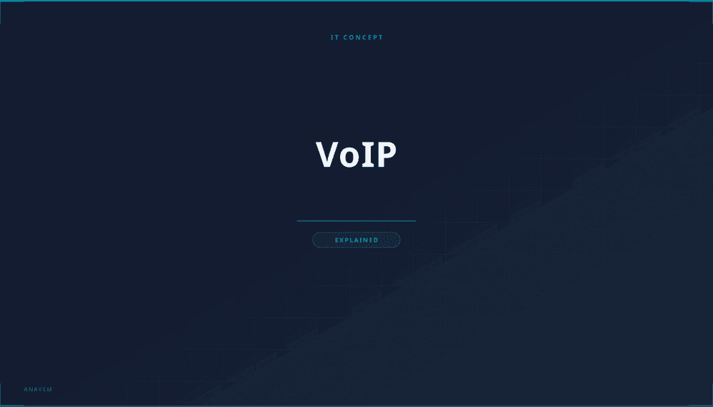 VoIP technology visualization showing voice communication over internet networks