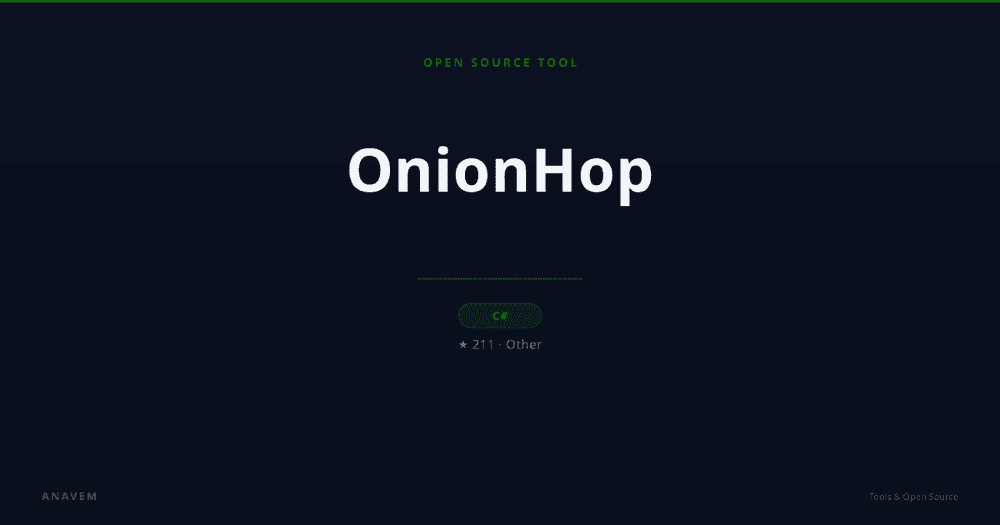 OnionHop desktop application interface showing Tor routing options