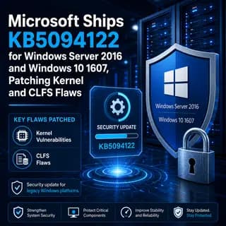 Windows Update screen showing a cumulative security update for Windows Server 2016