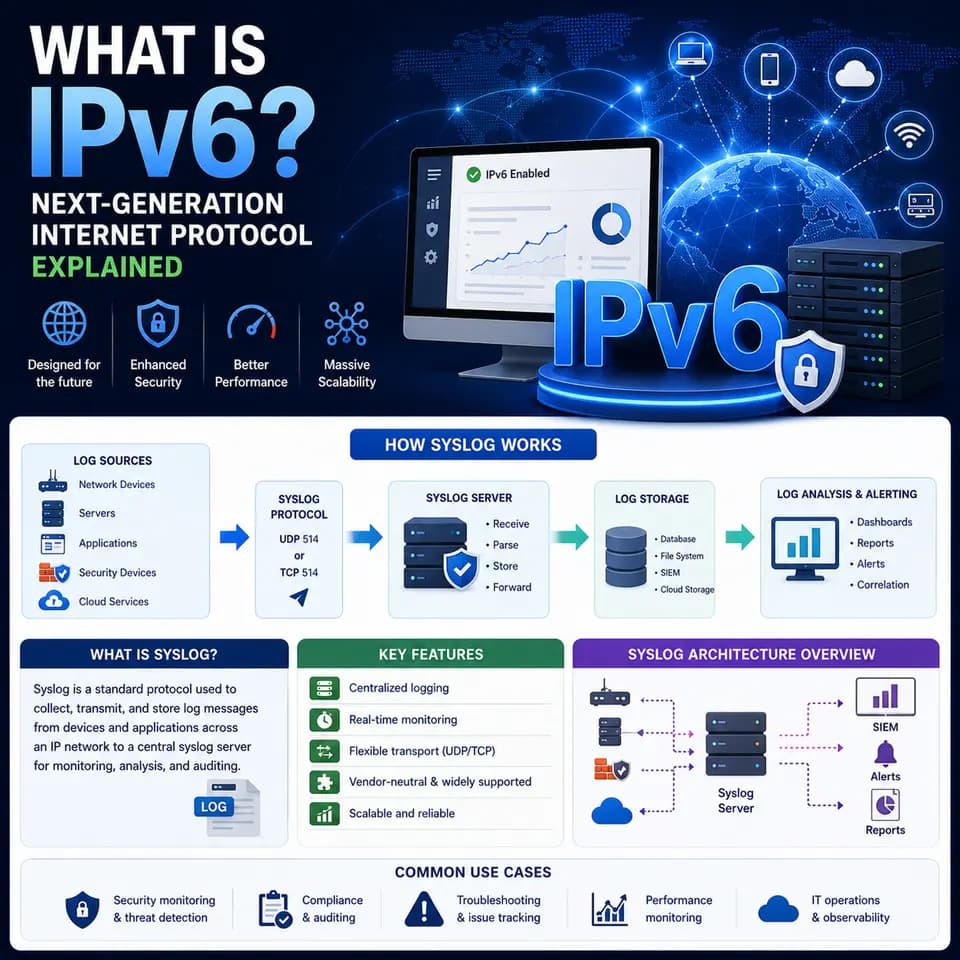 IPv6 enabling secure, scalable internet connectivity across servers, cloud services, networks, and connected devices.