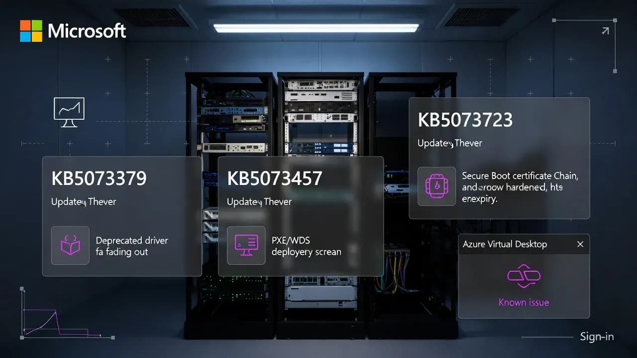 Windows Server January 2026 updates: KB5073379 (Server 2025), KB5073457 (Server 2022), KB5073723 (Server 2019)