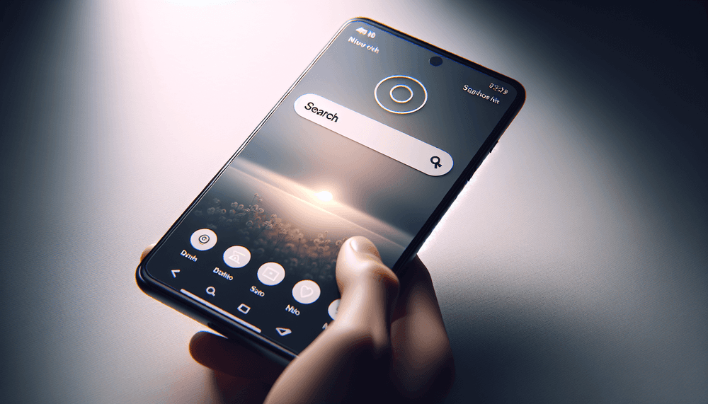 Google Photos app interface showing search settings toggle option