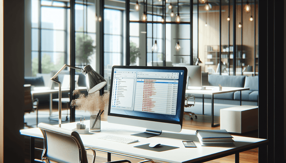 Computer screen displaying Outlook email client with connection error indicators