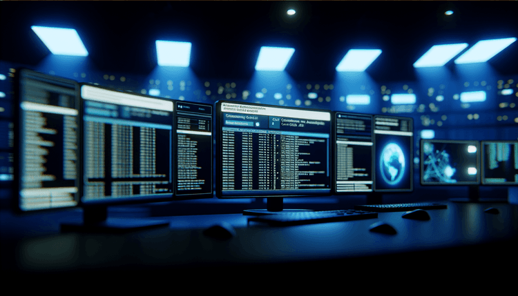 Windows Security Event Viewer displaying authentication events on a SOC monitoring dashboard