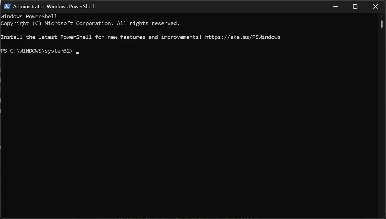 Windows Terminal opened as administrator